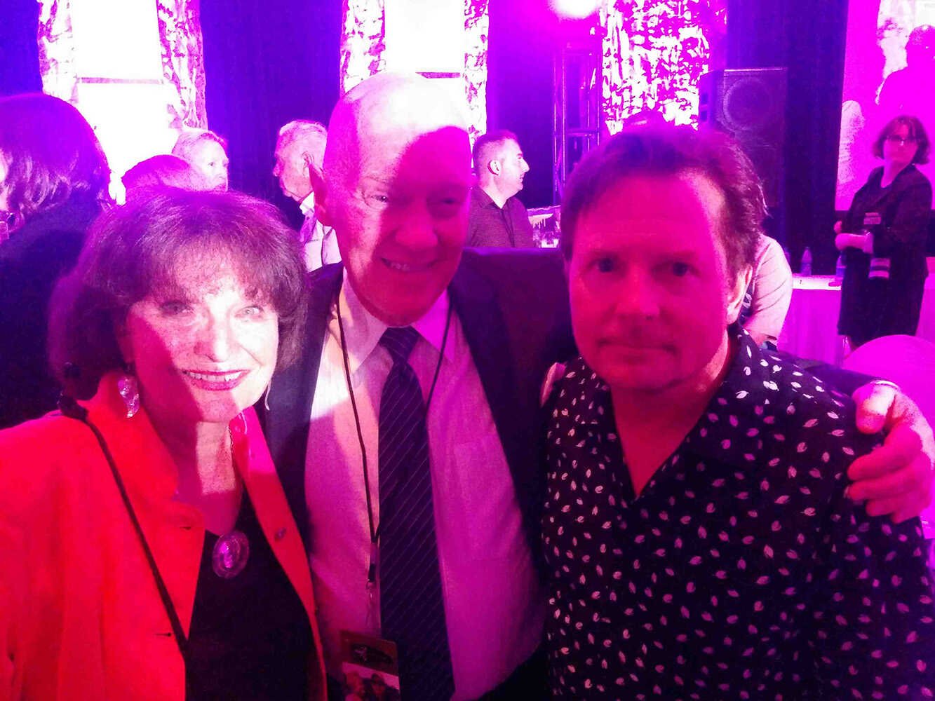 Joy Metcalf, Tom, and Michael J. Fox - Michaels induction into the BC Entertainment Hall of Fame